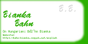 bianka bahn business card